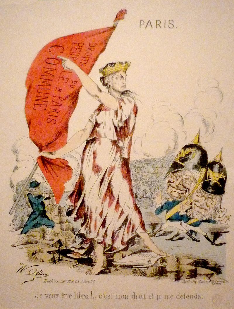 Exposition La Commune de Paris à l'Hôtel de Ville de Paris (18 mars- 28 mai 2011) - Lithographie de W.Alexis 'Je veux être libre !' - Fonds du Musée Carnavalet, Paris