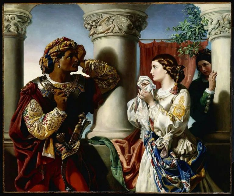 Othello and Desdemona, 1859 opera di Daniel Maclise (1806-1870)